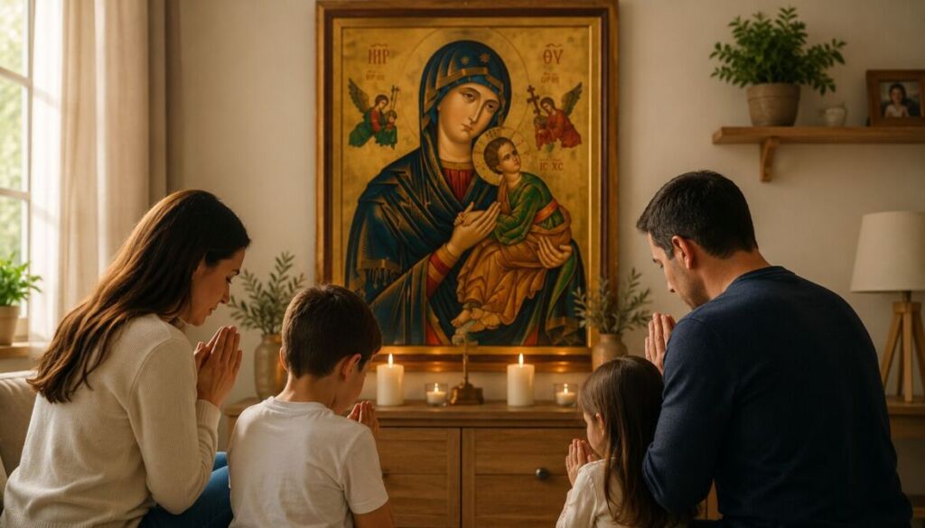 Nossa Senhora do Perpétuo Socorro e a Família Cristã Proteção, Oração e União no Lar